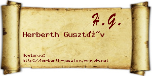Herberth Gusztáv névjegykártya